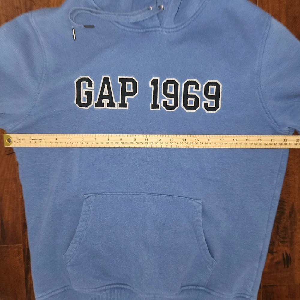 Blue Gap 1969 Hooded Hoodie Pullover Sweatshirt Adult Size M Varsity Style - Picture 3 of 7
